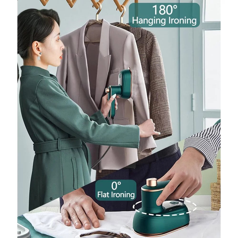 Portable Steam Iron ,Handheld Garment Steamer Fast Heat Wet and Dry Dual Use for Fabric Clothes Home and Travel