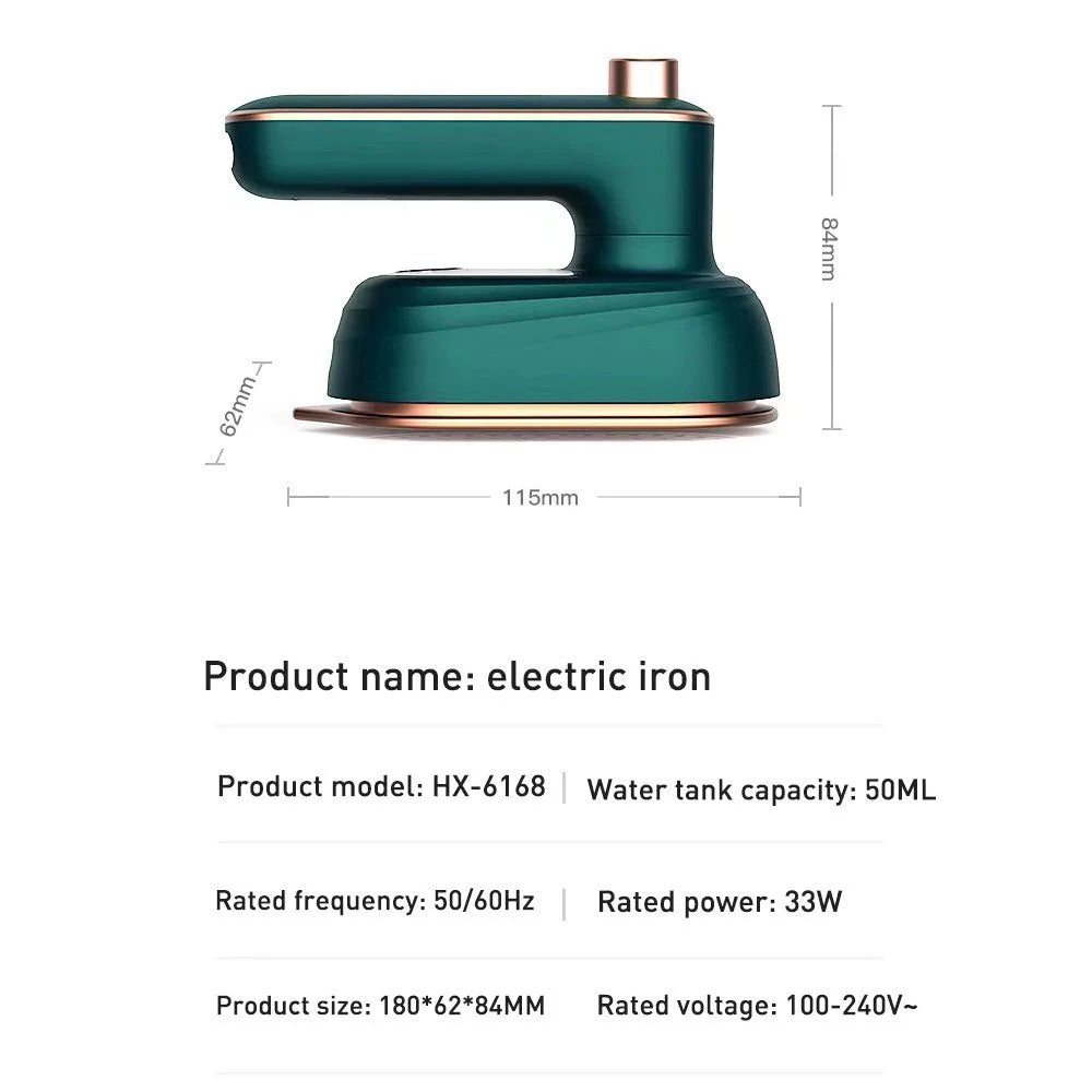 Portable Steam Iron ,Handheld Garment Steamer Fast Heat Wet and Dry Dual Use for Fabric Clothes Home and Travel