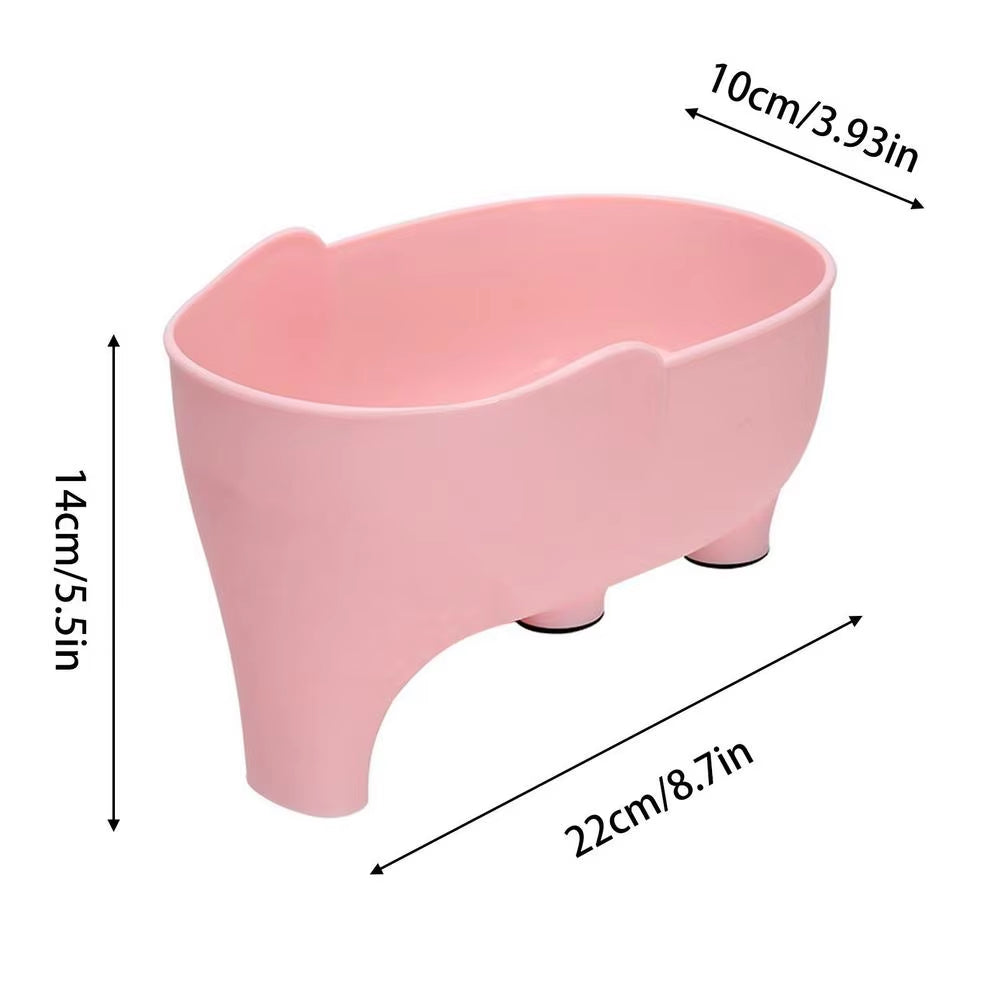 Elephant Drain Basket Multi-Purpose Kitchen Storage Drain Basket Household Fruit and Vegetable Basket Plastic Drain Basket