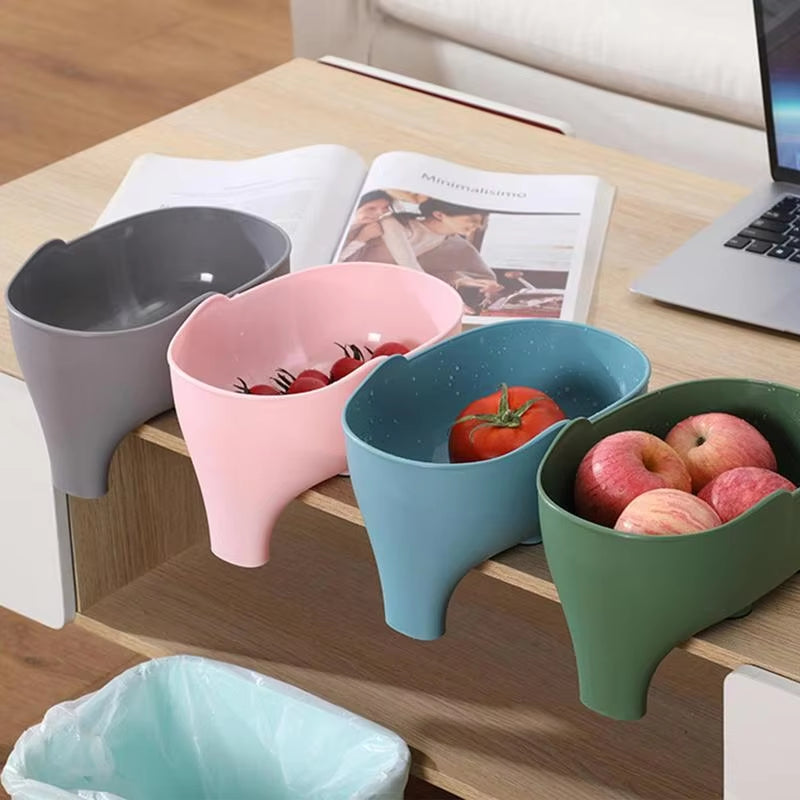 Elephant Drain Basket Multi-Purpose Kitchen Storage Drain Basket Household Fruit and Vegetable Basket Plastic Drain Basket